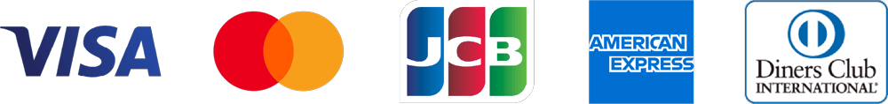 利用できるカードブランド（VISA・Mastercard・JCB・AMEX・Diners）